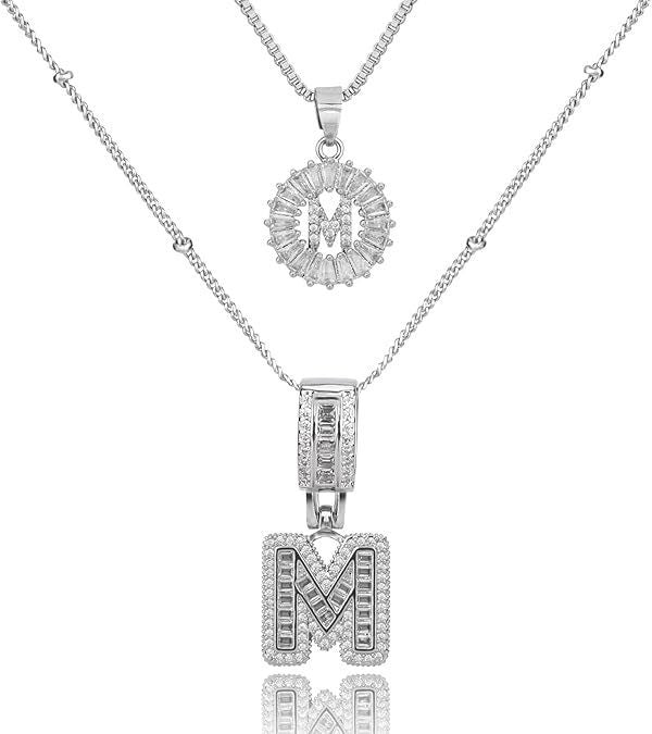 26 Letters Copper-plated Gold Diamond Necklace