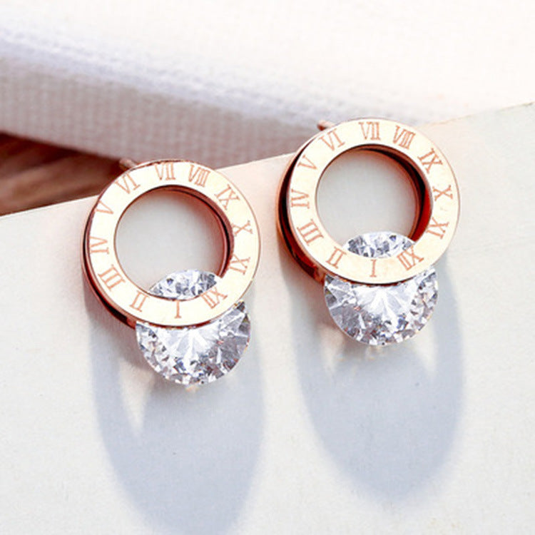 Compact Titanium Steel Earrings