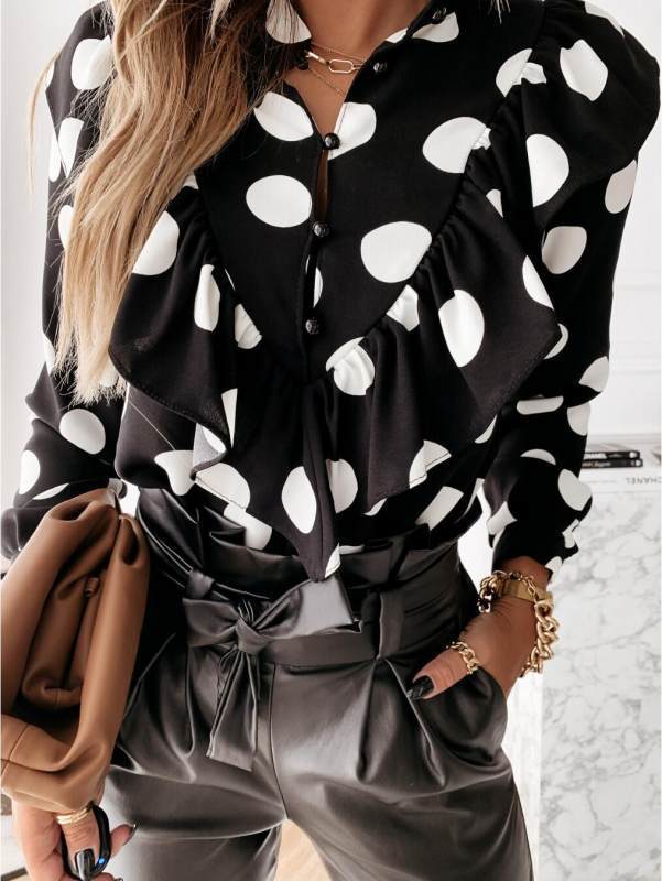 Blouses Long Sleeve Shirt Casual Top