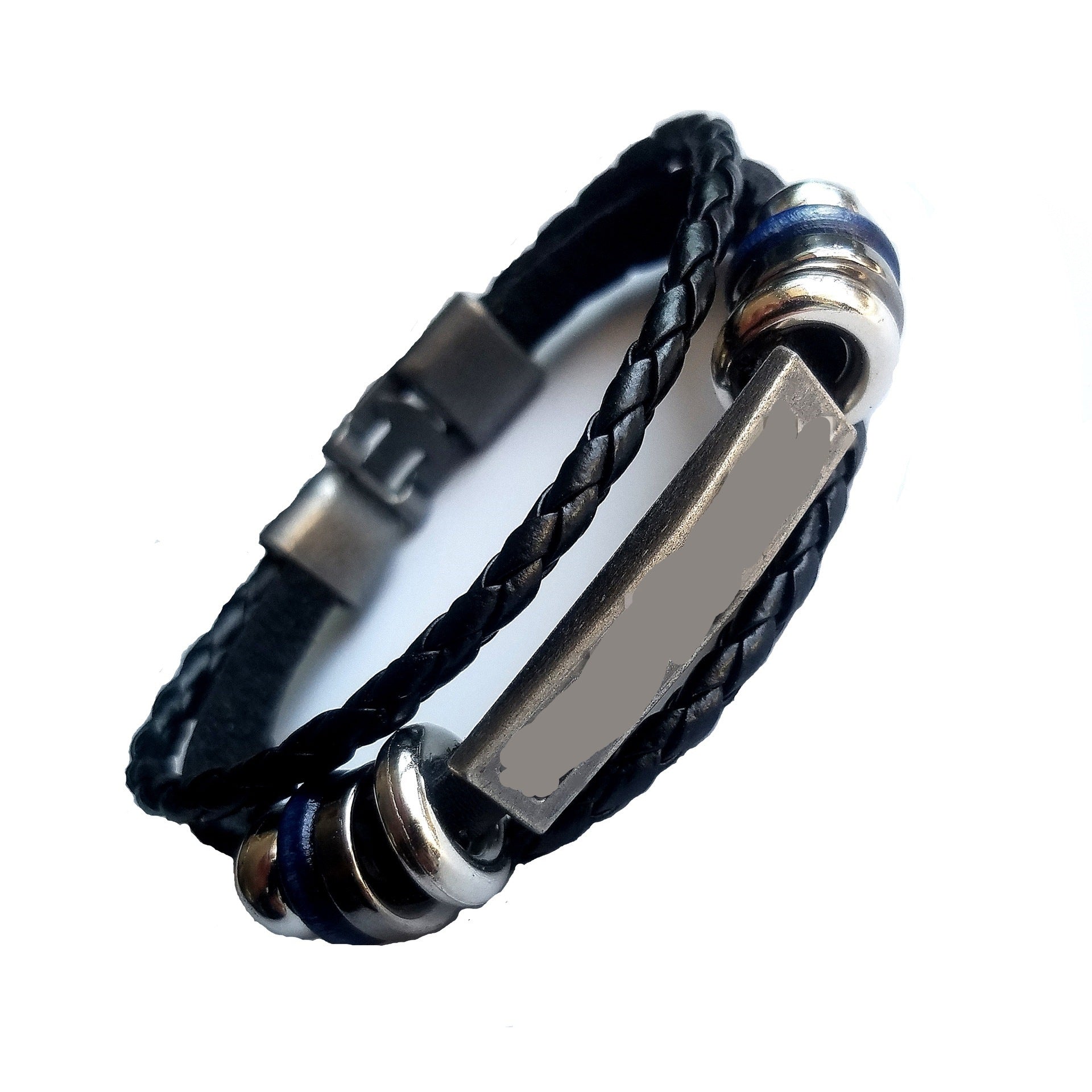 Leather Beaded Braided Rope Bracelet