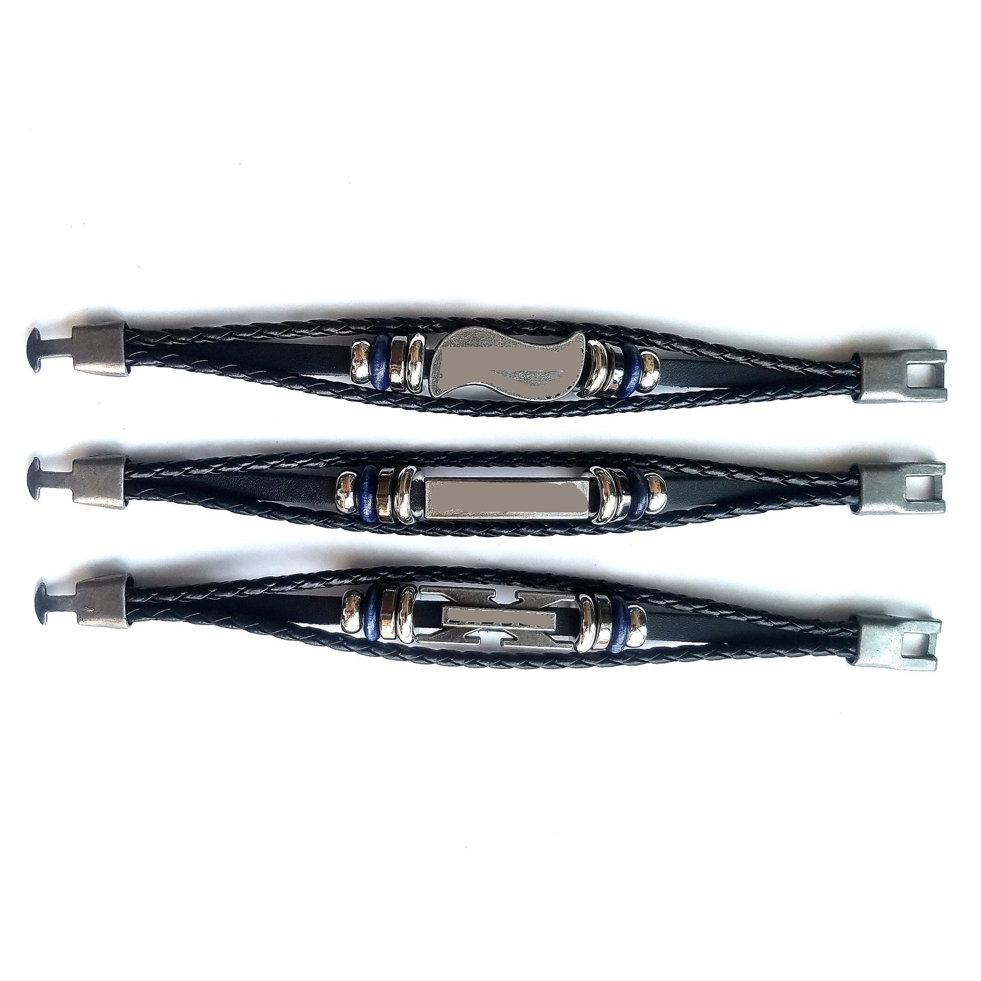 Leather Beaded Braided Rope Bracelet