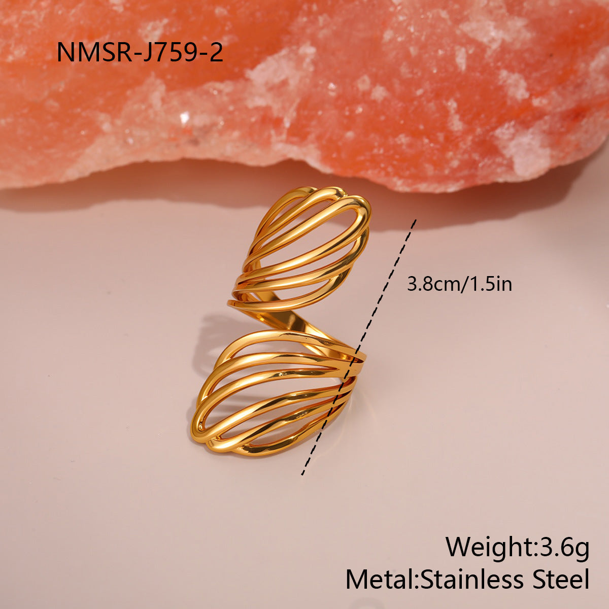 Flower Ocean Ring Open Design Ring