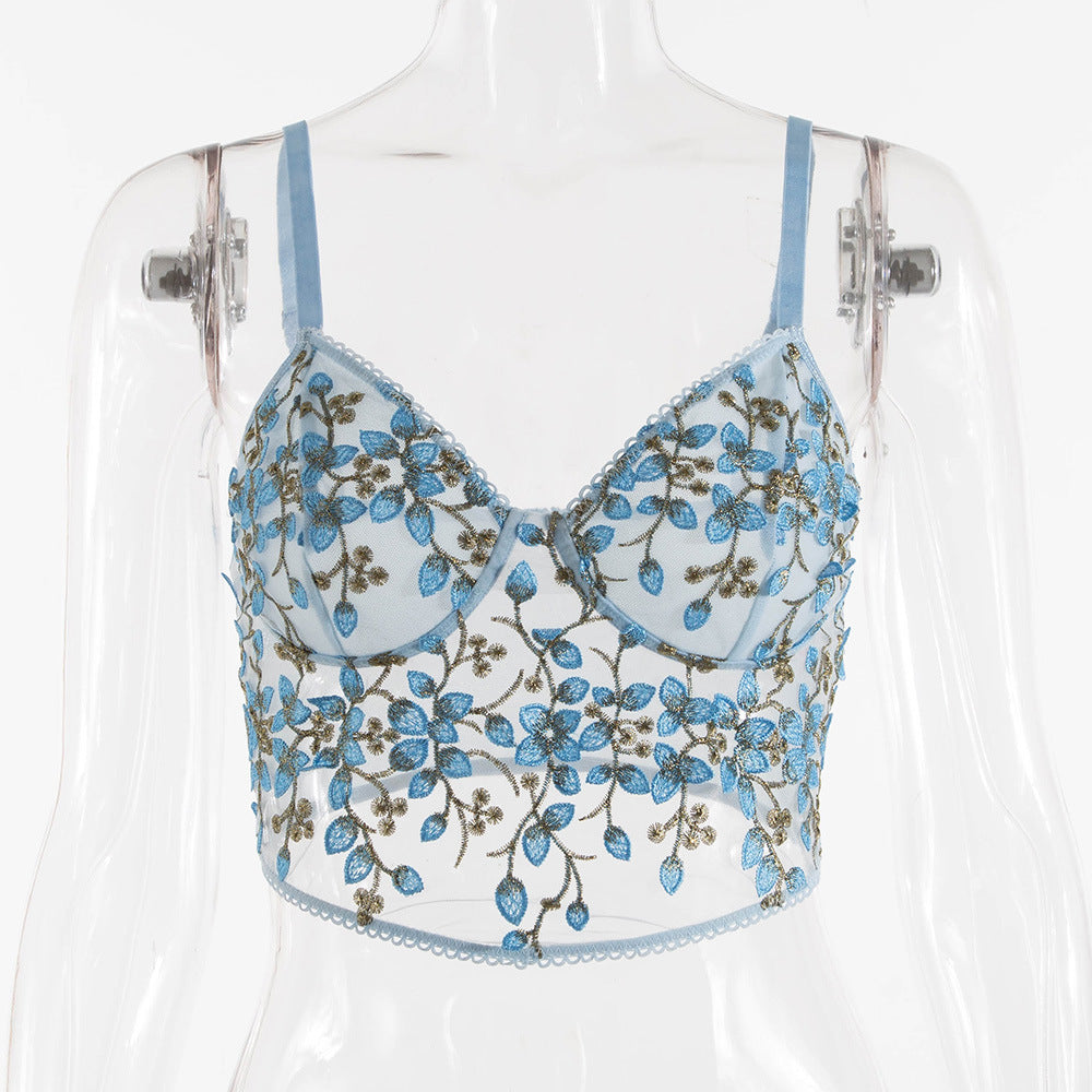 Lace Embroidery  Lingerie Top