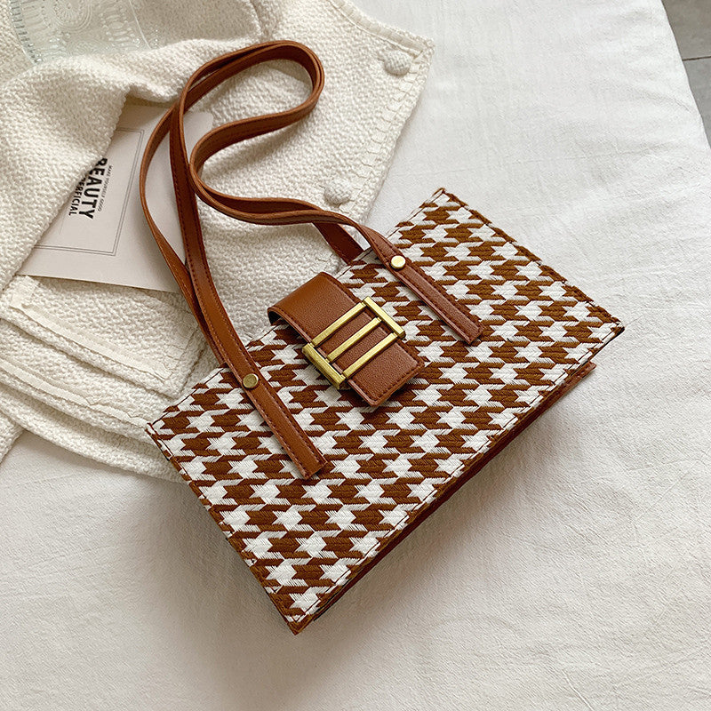 Contrast Single Shoulder Handbag