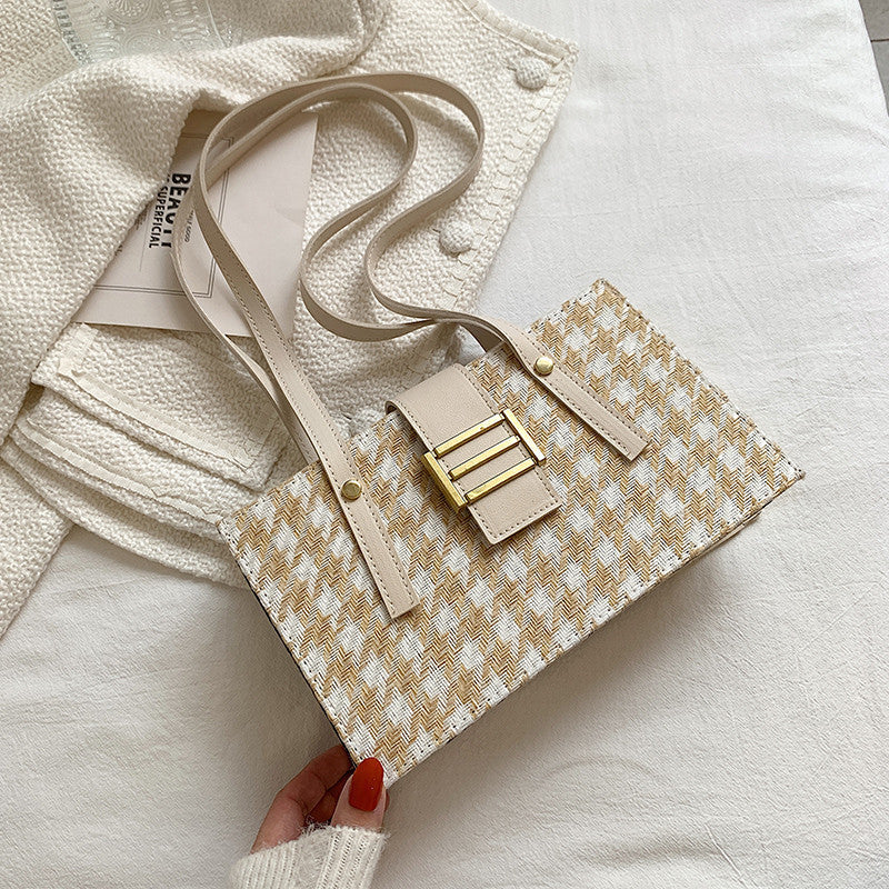 Contrast Single Shoulder Handbag