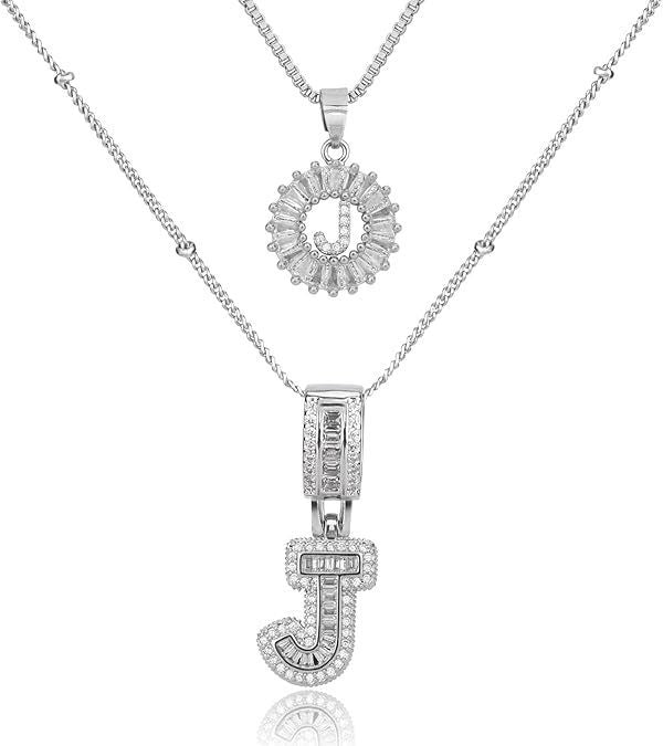 26 Letters Copper-plated Gold Diamond Necklace