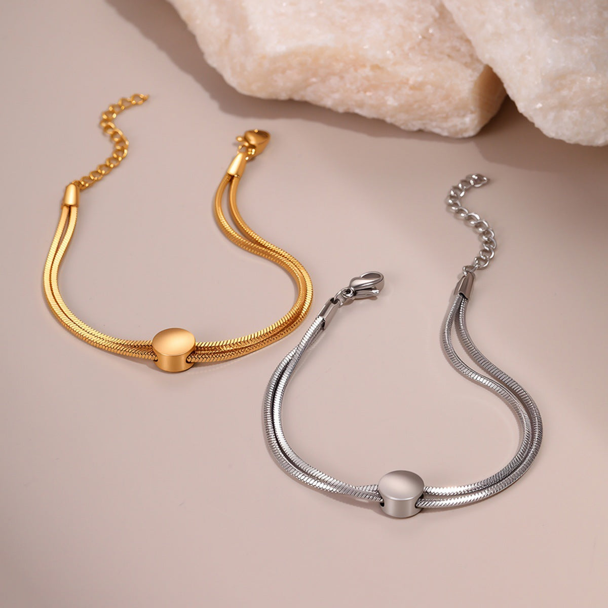 Minimally Designed Titanium Steel Bracelet