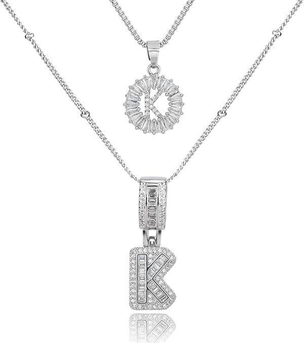 26 Letters Copper-plated Gold Diamond Necklace