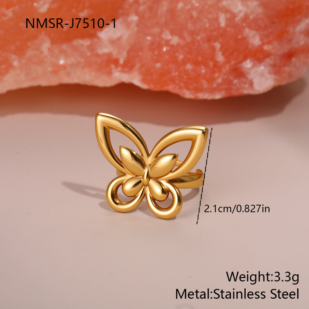 Flower Ocean Ring Open Design Ring