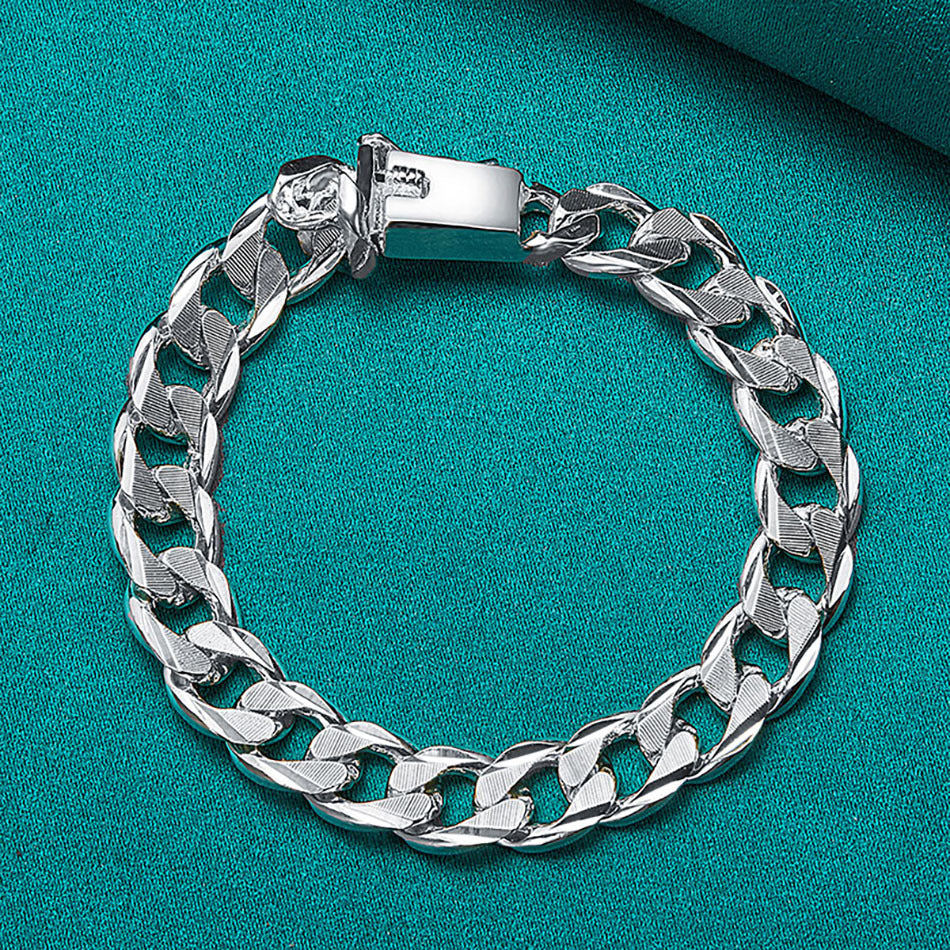Silver Jewelry Buckle Cuban Bracelet
