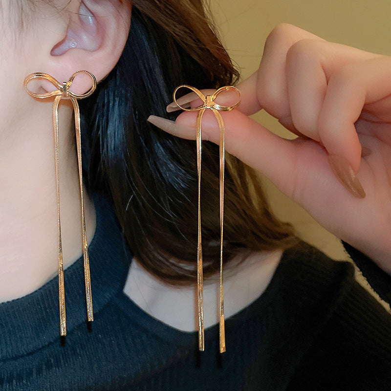 Herringbone Bow Earrings