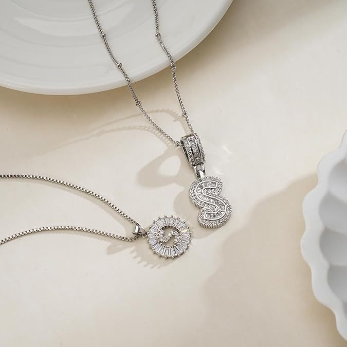 26 Letters Copper-plated Gold Diamond Necklace