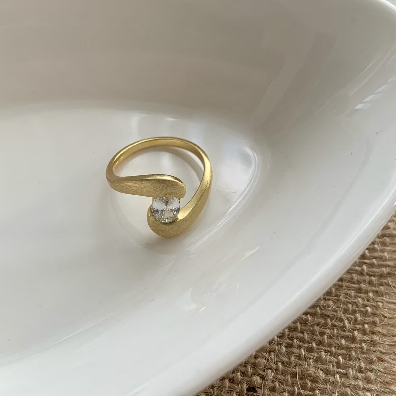 Brushed Zinc Alloy Ring