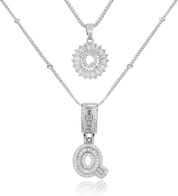 26 Letters Copper-plated Gold Diamond Necklace