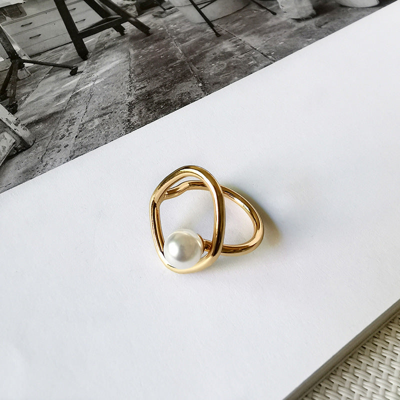 Dainty Faux Pearl Ring