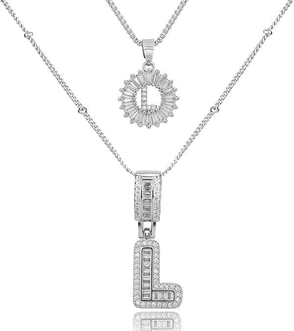 26 Letters Copper-plated Gold Diamond Necklace