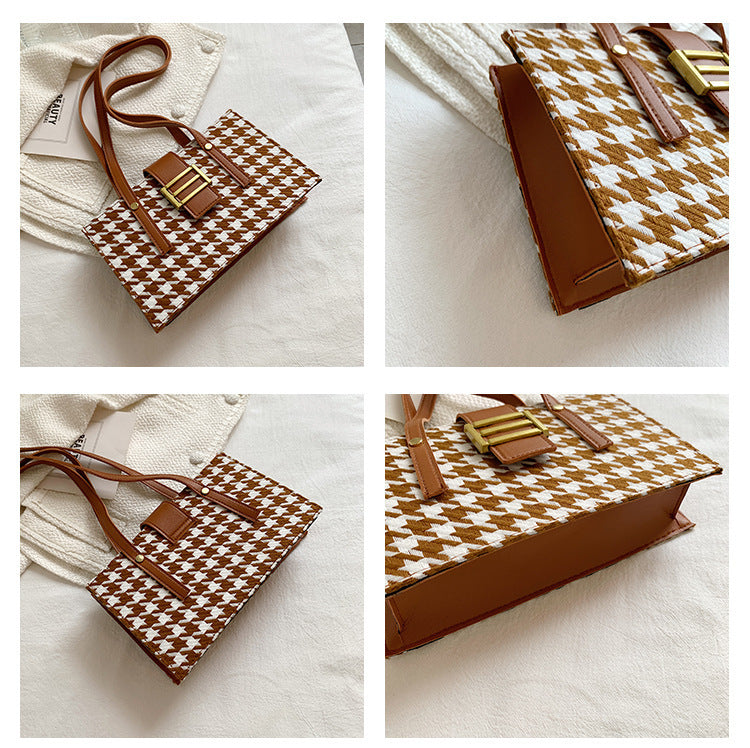 Contrast Single Shoulder Handbag