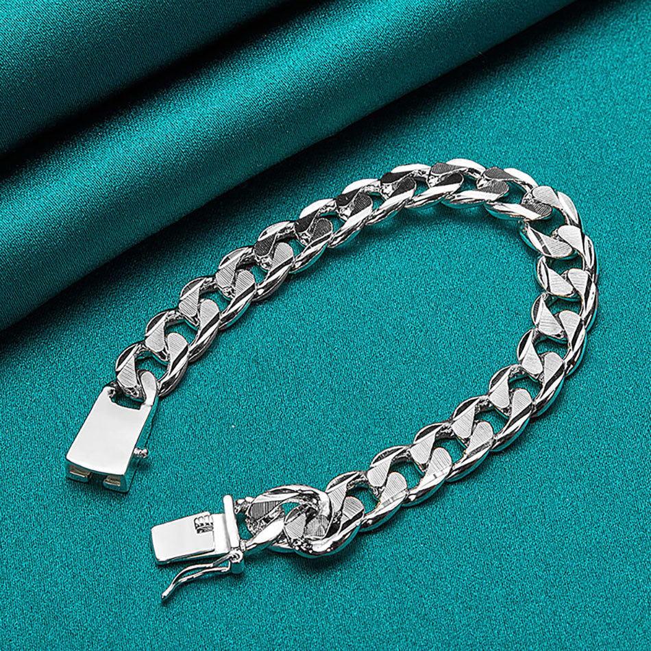 Silver Jewelry Buckle Cuban Bracelet