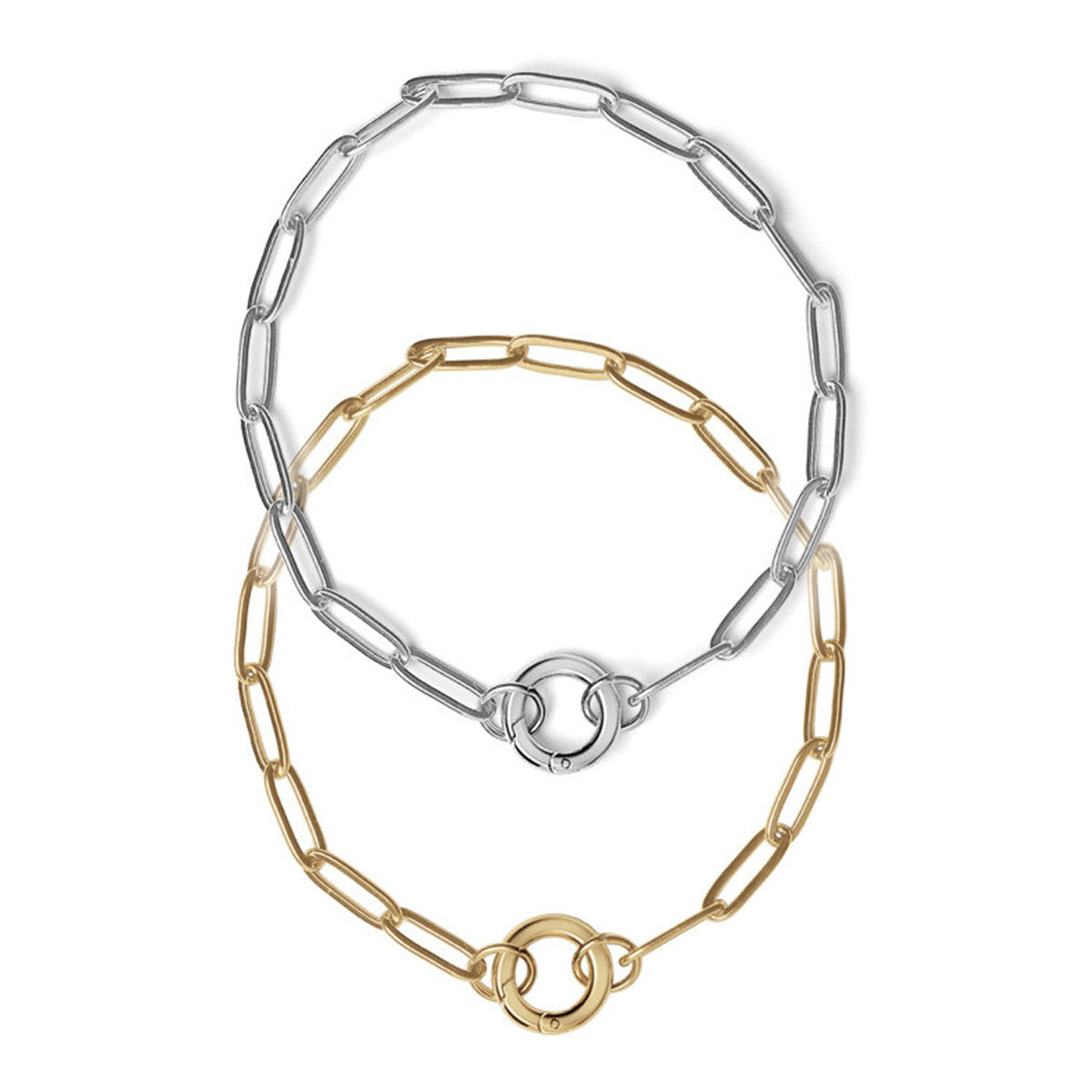 Stainless Steel Clip Circle Necklace