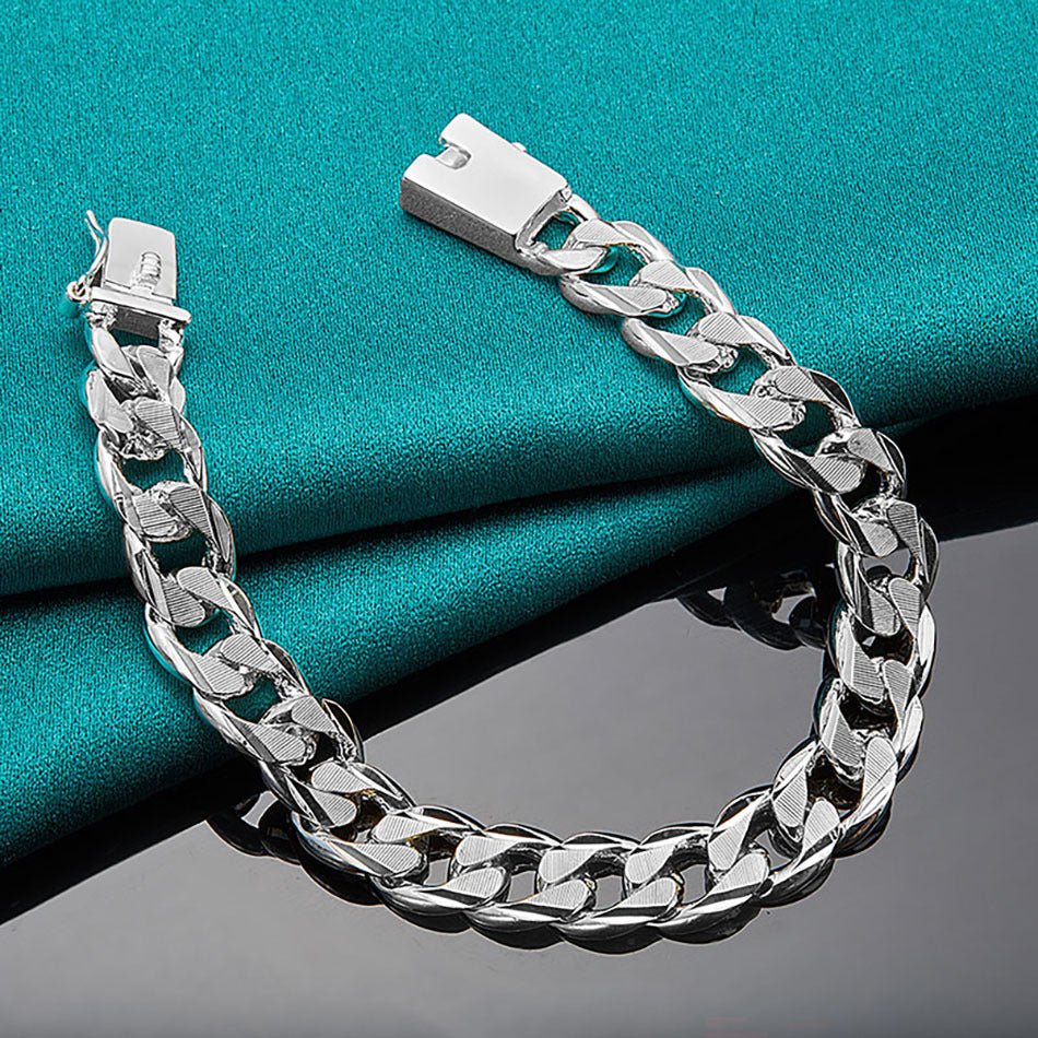 Silver Jewelry Buckle Cuban Bracelet