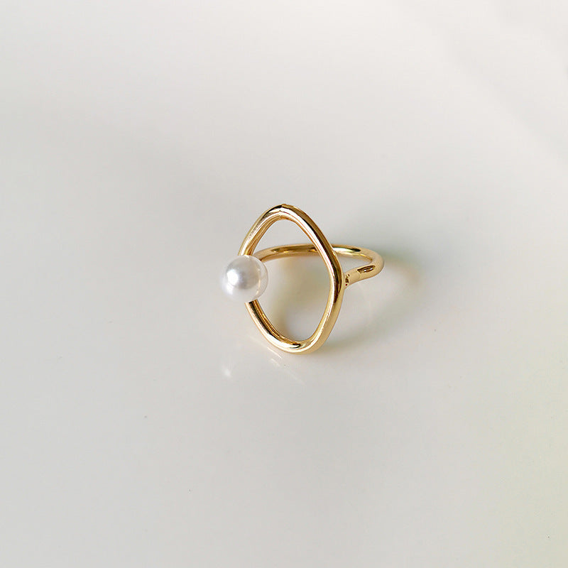 Dainty Faux Pearl Ring