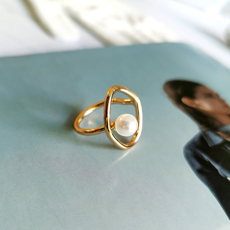 Dainty Faux Pearl Ring