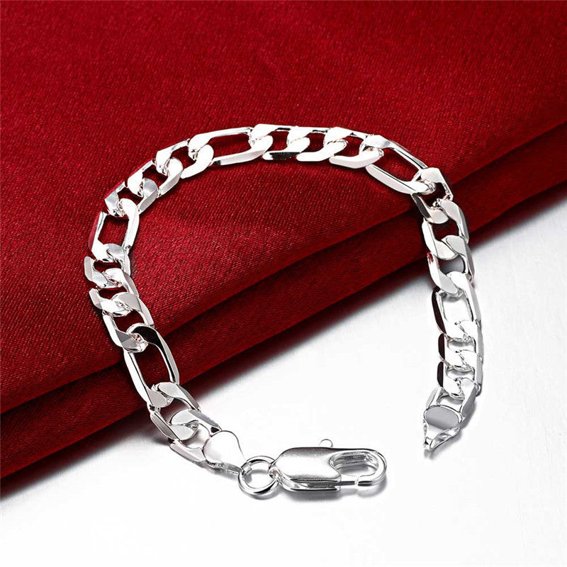 Silver Jewelry Buckle Cuban Bracelet