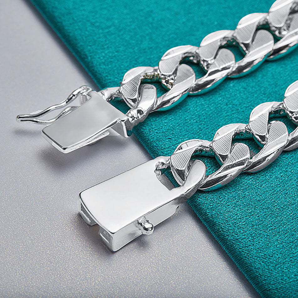 Silver Jewelry Buckle Cuban Bracelet