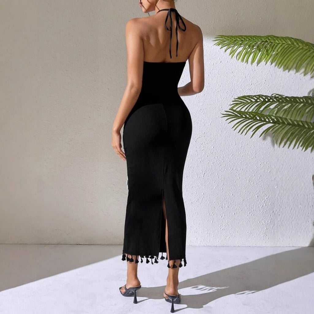 Flower Small Turtleneck Dress