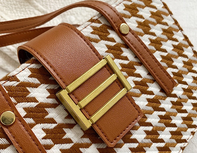 Contrast Single Shoulder Handbag