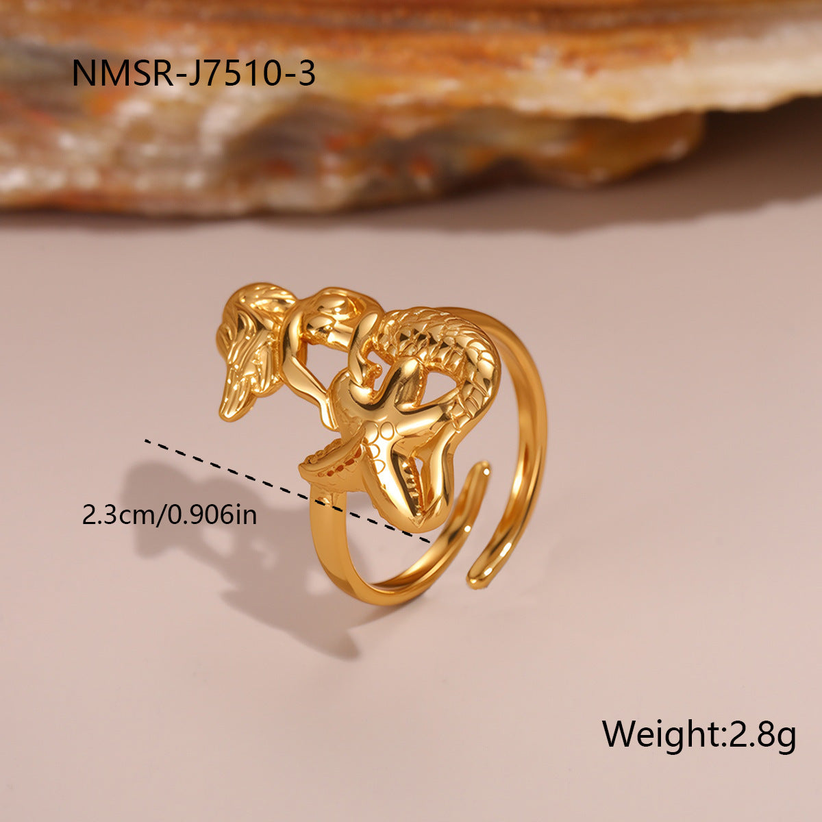 Flower Ocean Ring Open Design Ring