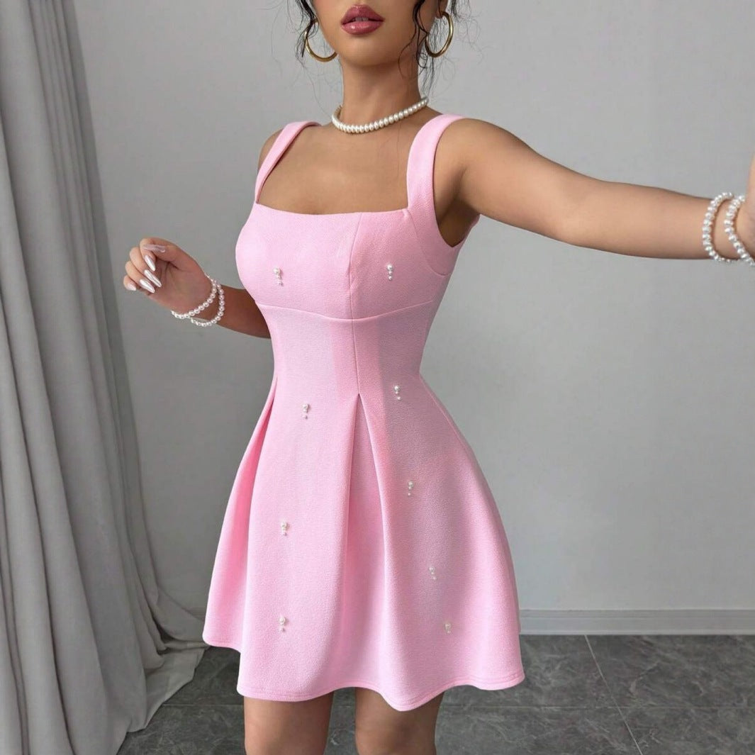 A- Line Skirt Suspender Dress