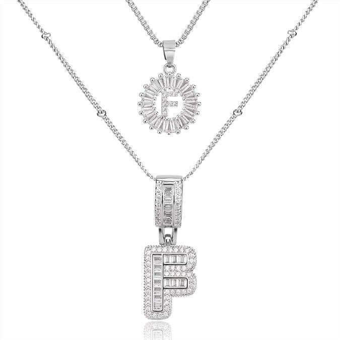 26 Letters Copper-plated Gold Diamond Necklace