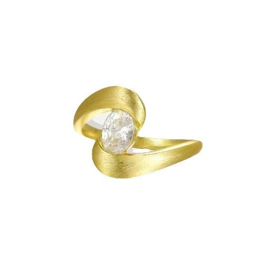 Brushed Zinc Alloy Ring