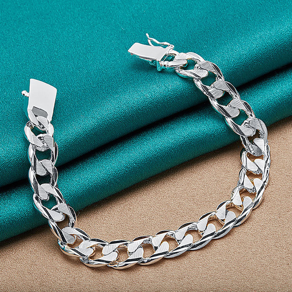 Silver Jewelry Buckle Cuban Bracelet