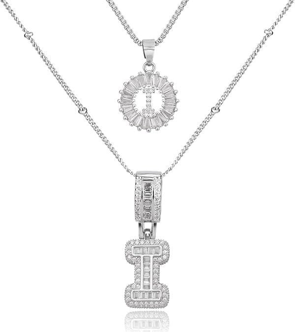 26 Letters Copper-plated Gold Diamond Necklace