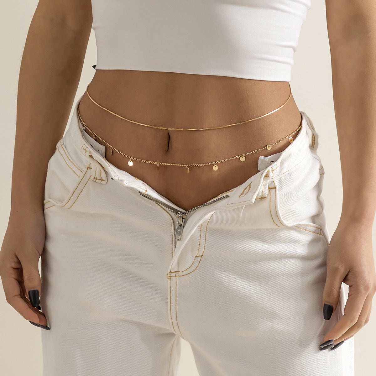 Stacked Alloy Chain Body Chain