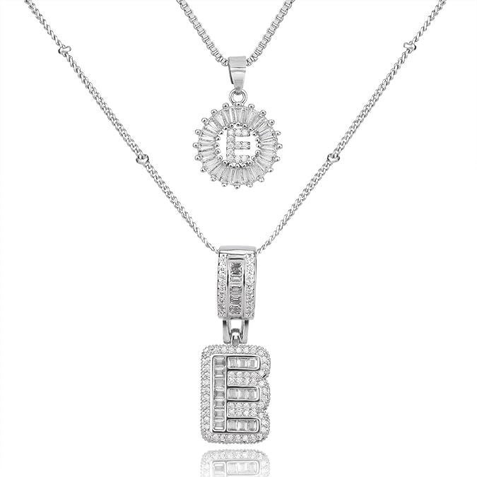 26 Letters Copper-plated Gold Diamond Necklace