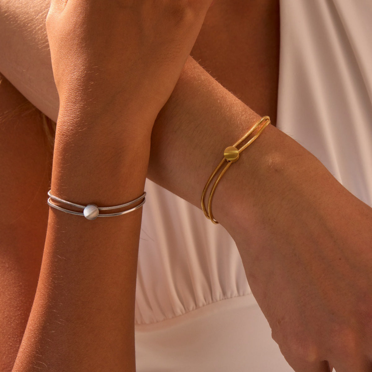 Minimally Designed Titanium Steel Bracelet