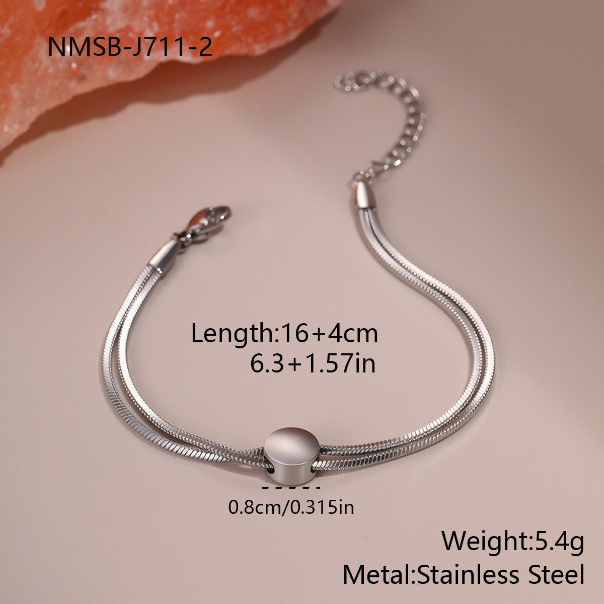 Minimally Designed Titanium Steel Bracelet